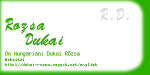 rozsa dukai business card