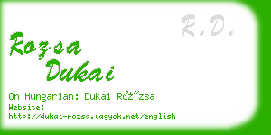 rozsa dukai business card